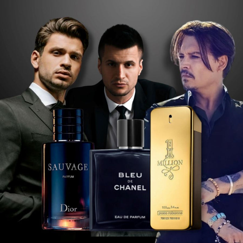 KIT 3 Perfumes Importados - Sauvage Dior | Bleu de Chanel| 1 Million + Regallo Exclusivo Belleza Tienda Núcleo 