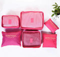 Kit de 6 Bolsas Organizadoras de Maletas - [PAGUE 4 RECIBA 6 - PROMOCIÓN POR TIEMPO SUPER LIMITADO]. Bienestar Tienda Núcleo FUCSIA 