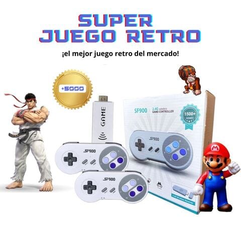 Super Game Retrô + 2 Controles Super Game Retrô Tienda Núcleo 5.000 Jogos 